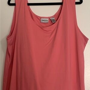 Chico's Coral Sleeveless Tank Top